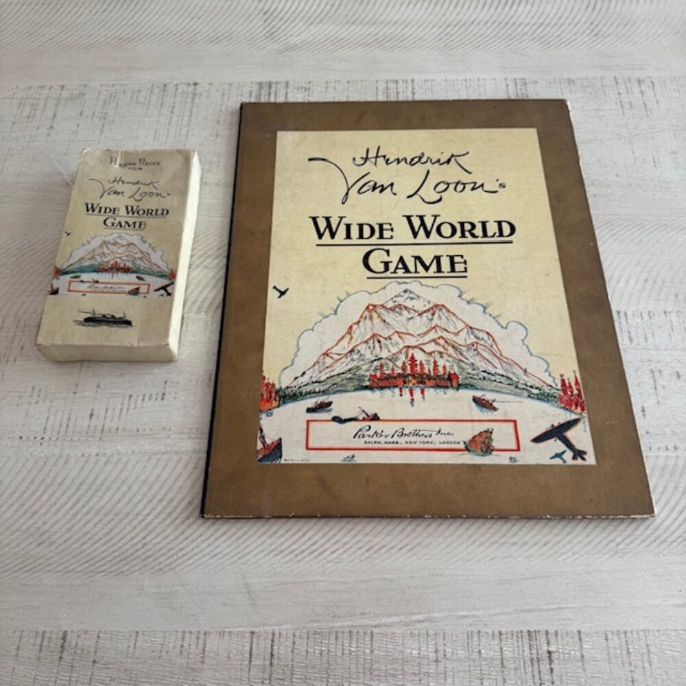 Rare, Near Antique 1933 Parker Brothers Hendrik Van Loon's Wide World Game